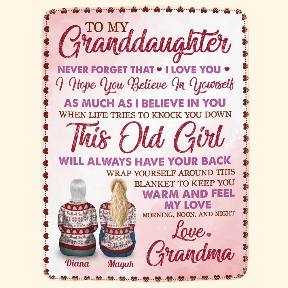 To My Granddaughter - Personalized Blanket - Birthday Christmas Gift For Granddaughters, Grandkids Big Size - Image 3
