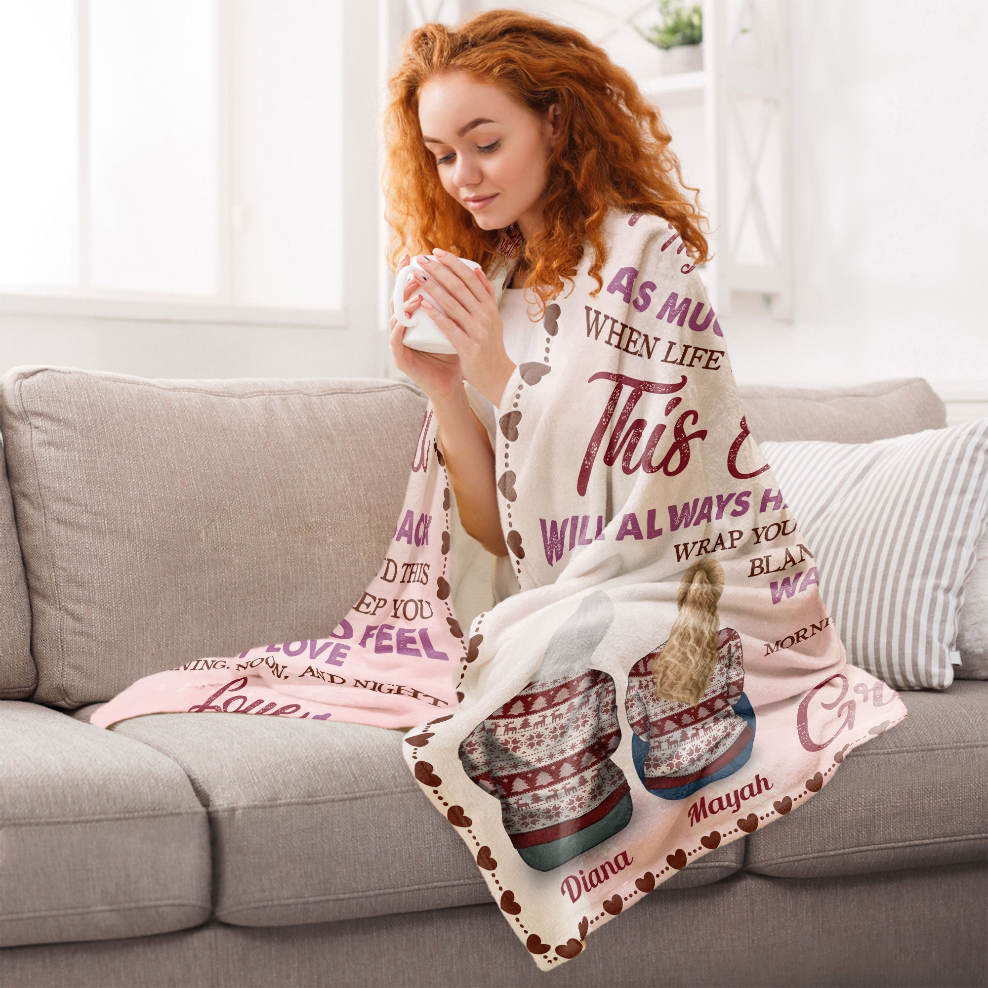 To My Granddaughter - Personalized Blanket - Birthday Christmas Gift For Granddaughters, Grandkids Big Size - Image 5