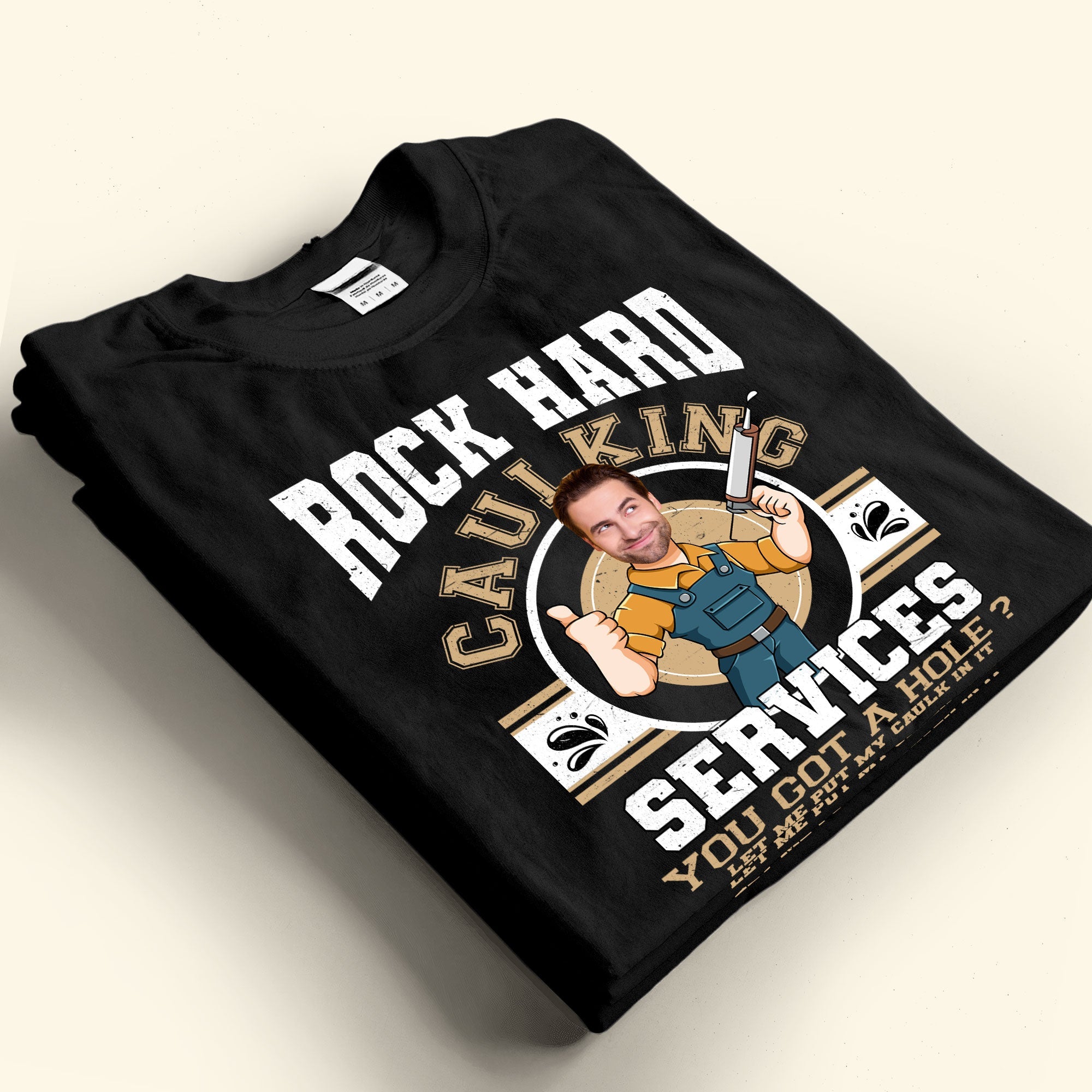 Custom Face Rock Hard Caulking Services - Personalized PhotoOne Size Shirt - Image 6