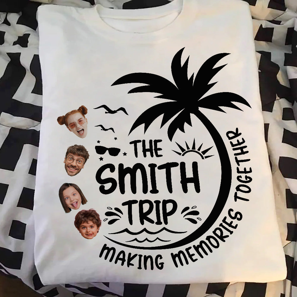 Family Vacation - Personalized Photo Matching Shirt And Baby Onesie - Image 3
