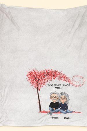 Happy Together - Personalized Blanket - Birthday Anniversary Gift For Husband, Wife, Girlfriend, Boyfriend Big Size