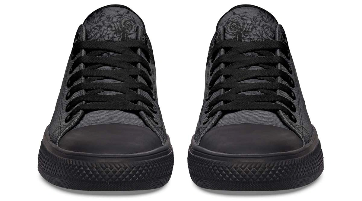 Moth & Rose Black Low Top Sneakers - Urban Streetwear - Image 4