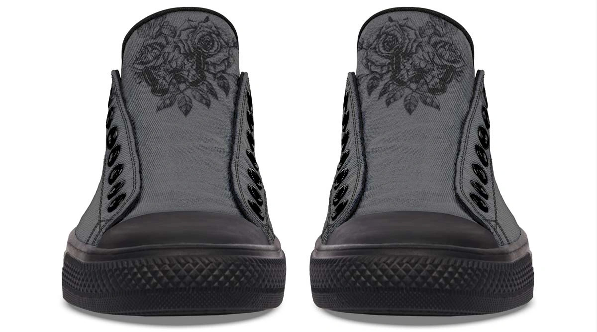 Moth & Rose Black Low Top Sneakers - Urban Streetwear - Image 5