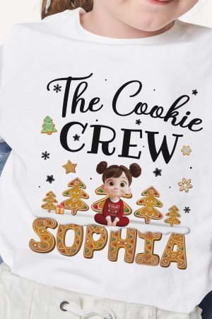 The Cookie Crew Matching Christmas Shirt For Family, Grandparents, Kids - Personalized Shirt