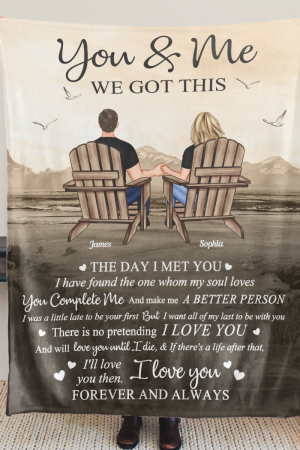The Day I Met You Couples - Personalized Blanket Big Size