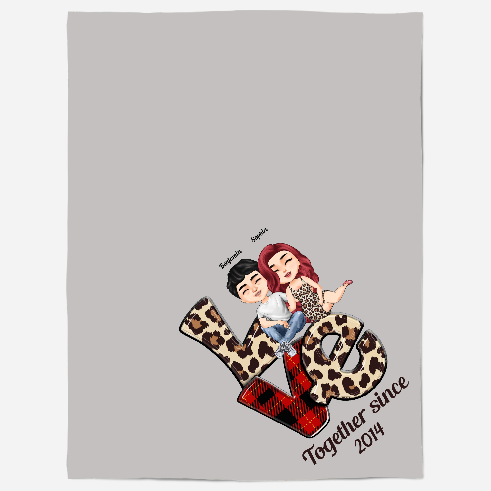 Love Together - Personalized Blanket - Anniversary, Birthday Gift For Wife, Husband Big Size