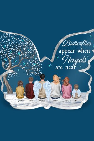 Butterflies Appear When Angels Are Near - Personalized Custom Shaped Acrylic Plaque