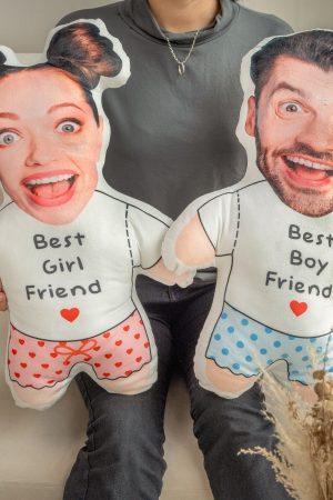 Custom Face Pillow - Personalized Photo Custom Shaped Pillow - Birthday Gifts For Her, Him