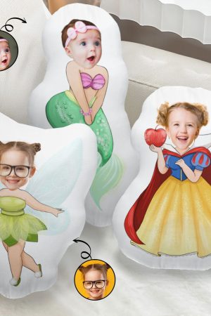 Custom Face Princess Baby - Personalized Photo Custom Shaped Pillow