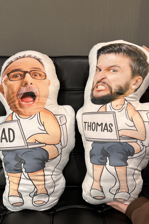 Funny Dad Doing Dad Sh*t Custom Face - Personalized Photo Custom Shaped Pillow