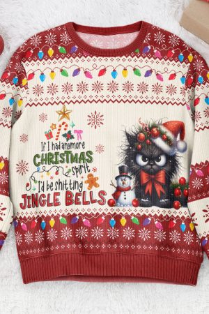 Funny Ugly Sweaters - I'd Be Sh*tting Jingle Bells - For Coworkers, Boss - Personalized Ugly Sweater