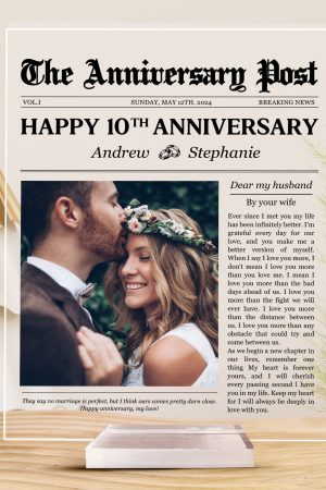 Happy Anniversary My Love - Personalized Acrylic Plaque