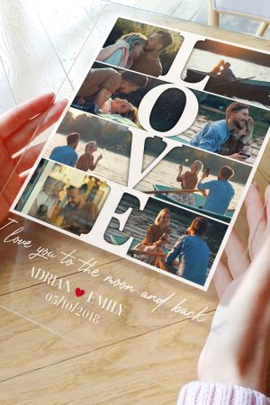 I Love You To The Moon And Back - Personalized Acrylic Photo Plaque