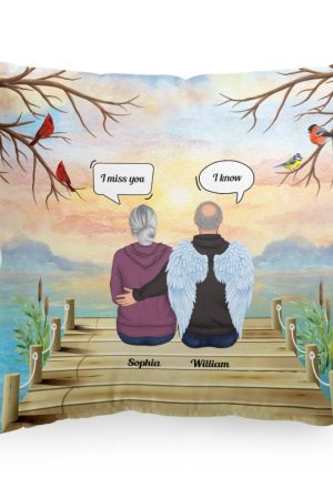 I Miss You - Personalized Pillow (Insert Included) - Memorial Gift For Mom, Dad, Daughters, Sons